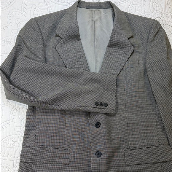 Monsieur by Givenchy Charcoal Gray Men's Worsted Wool Blazer - 40 Long